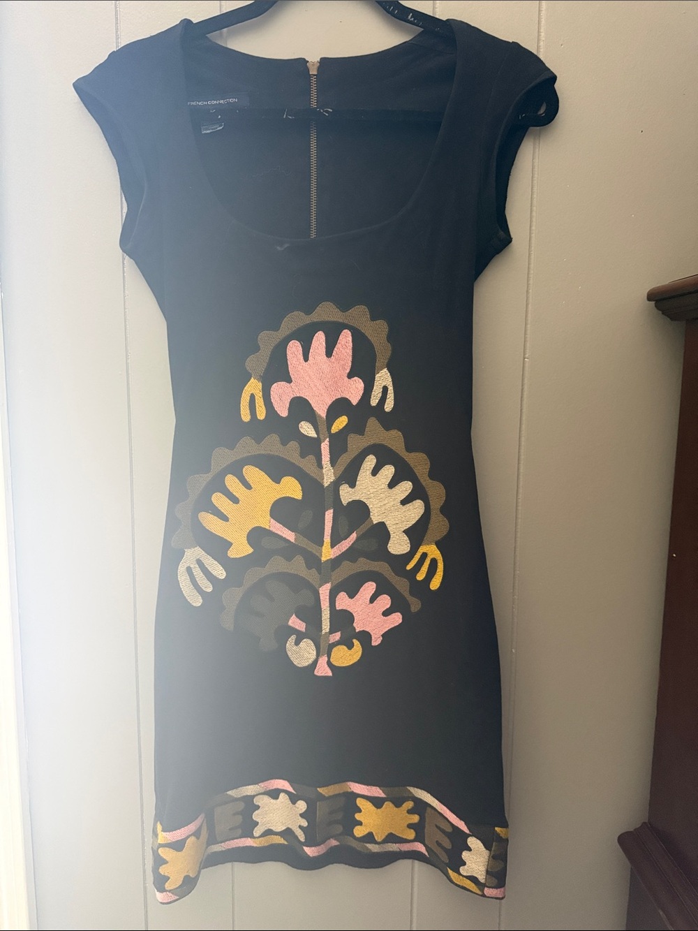 Rare vintage embroidery French connection dress
